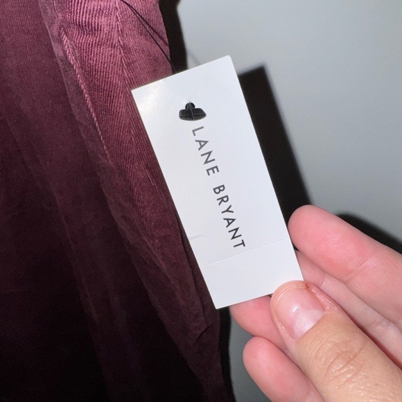 NWT Lane Bryant Corduroy Mid Rise Trouser Wide Leg Pant Size 22 - Picture 3 of 11